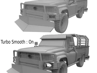 Toyota shadow theme low poly and high poly 3D model