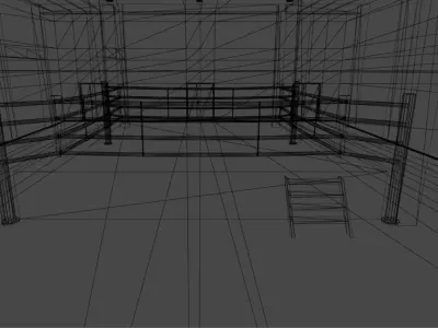 Boxing ring 3D model