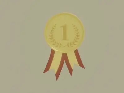 Gold Medal 3D model buy