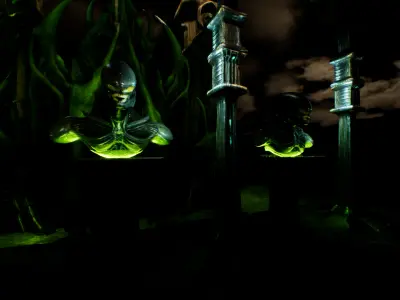 Alien Science Fiction Asset Pack Low-poly 3D model