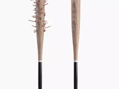 Baseball Bats 2 PCS Low-poly 3D model