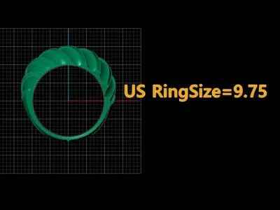 Luxury Men Fashion ring 3D printable model 3D print model