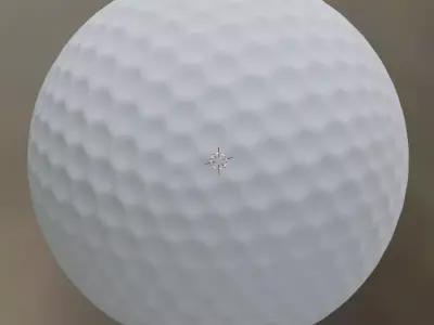 golf ball 3D model 4