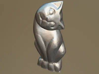 wooden cat 3D model