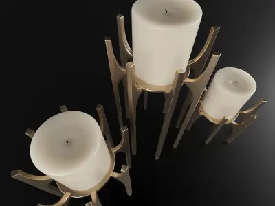 Aquilo Pillar Candle Holder 3D model