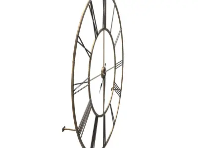 Large Wall Clock PBR 3D model