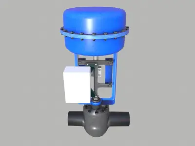 Control Valve Low-poly 3D model