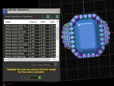 Emerald RING 3D print model shop