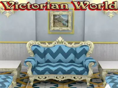 Victorian OBJs 1800s Victorian Decor 3D model