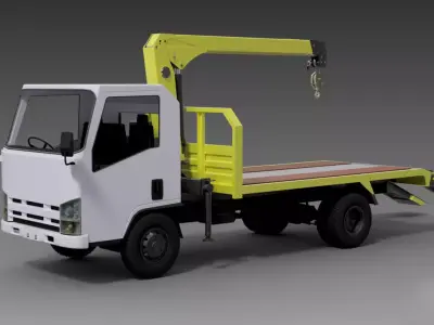 Truck Mounted Crane Heavy Duty 3D model