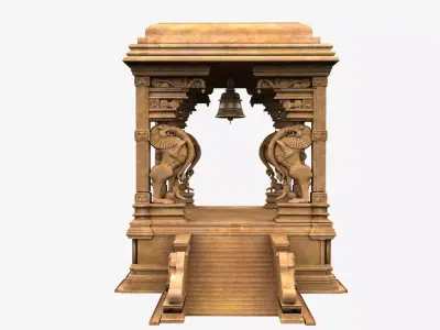 hindu temple bell 3D model