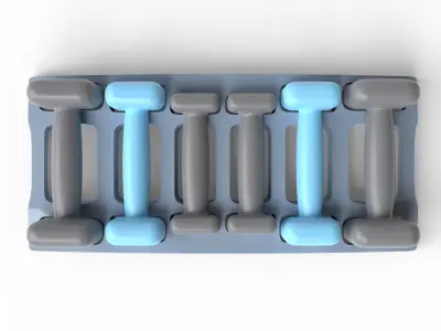 Gym Dumbbell Set 003 3D model