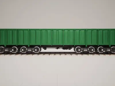 Animated game-ready GondolacarL Low-poly 3D model