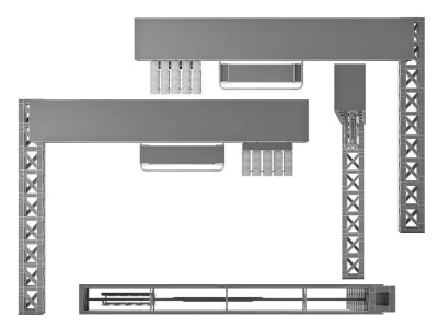 Starting Lights Car Race Low-poly 3D model