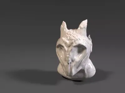 Monster head Low-poly 3D model