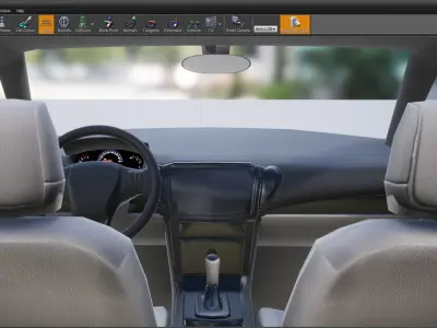 Cadillac ATS  Sedan Low-poly 3D model