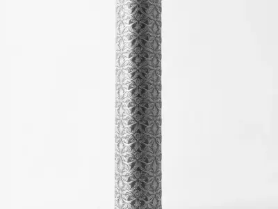 Intricate Silver Cylinder model pack Low-poly 3D model