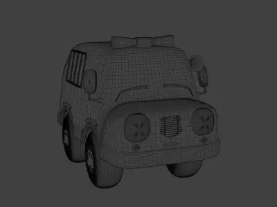 Police Car Cartoon  3D model