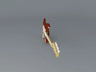 Stevie Ray Vaughans Lenny Model guitar Free 3D model