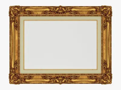 Frame picture gold v3 3D model