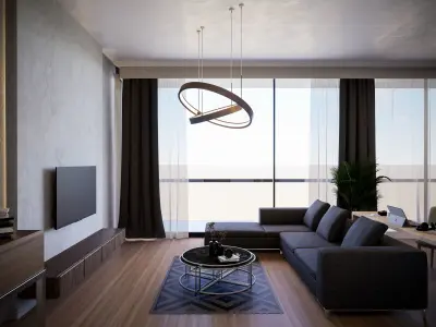 Modern Living room Set Type A 3D model