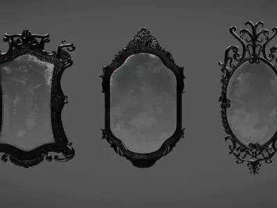 Evil Mirrors Low-poly 3D model