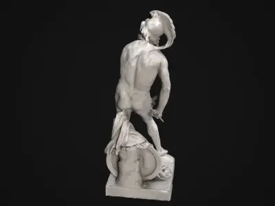 Philopoemen Statue Low-poly 3D model