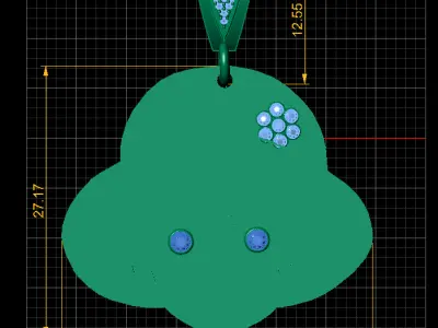 One Piece Ladybug  PANDANT 3D PRINTABLE MODAL  3D print model