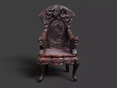 Chinese ancient dragon chair   3D model
