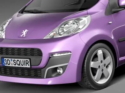 Peugeot 107 5-door 2013 3D model