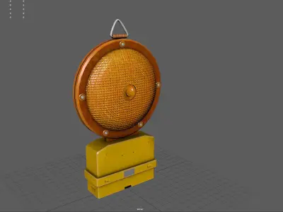 Barricade Light Low-poly 3D model