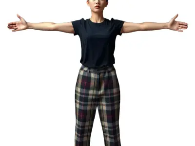 Casual Plaid Fashion model pack Low-poly 3D model