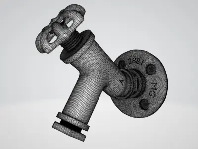 Old Dirty Faucet Free 3D model
