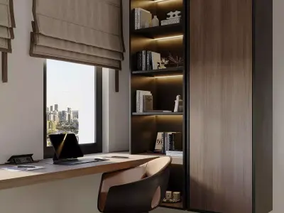 Study Room Realistic 3D model