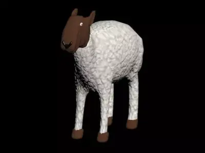 sheep rigged and animated Low-poly 3D model