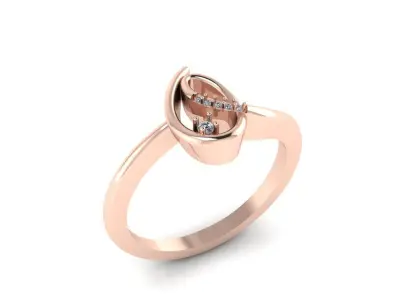 Jewelry Diamond Ring 3D Print Model  3D print model 10