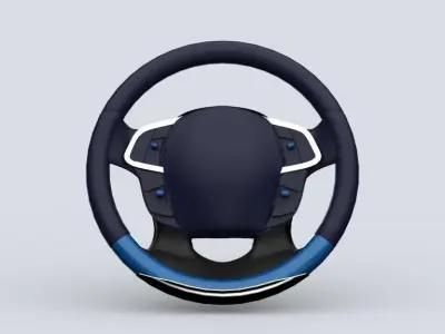 Simple Steering wheel concept for passenger car 3D model