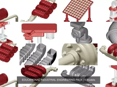 EDUCATIONAL INDUSTRIAL ENGINEERING PACK 3D Model Collection