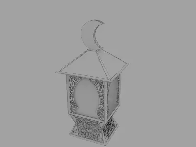 F10b Ramadan lantern fanous 3D model