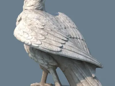 Eagle Statue PBR Low-poly 3D model