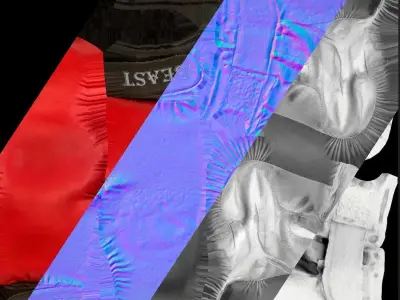 Boxing Gloves Red Low-poly 3D model