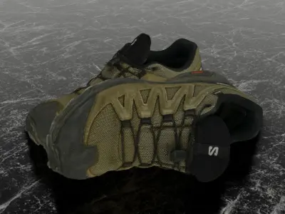 SALOMON X WARD LEATHER 3D SHOES 3D model