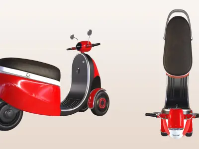 Electric scooter Low-poly 3D model by lemberovairina