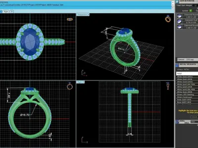 Women Diamond Wedding Ring R2 3D print model