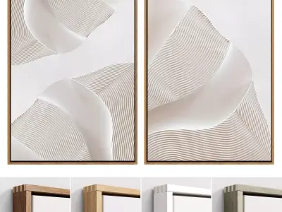 Plaster Two Frame 20 Low-poly 3D model