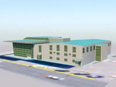 showroom store car Low-poly 3D model