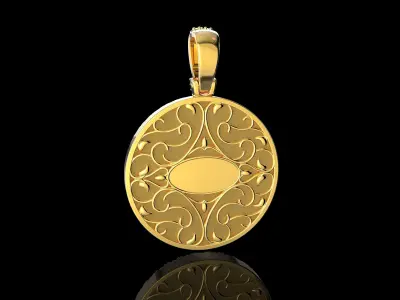 Virgin Mary With Diamonds Pendant 3D print model