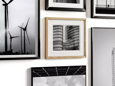 Minimal Photo Frame Set - 18 Low-poly 3D model