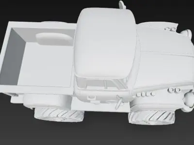 Vintage Mechanical Pickup Truck Model 3D print model