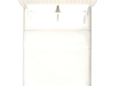 Dovetail Furniture DOV17132Q Morelos Bed 3D model